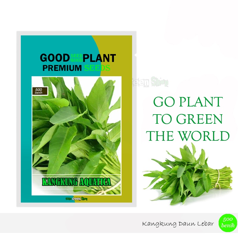 500 Biji - Benih Bibit Kangkung Daun Lebar F1 Hibrida Premium