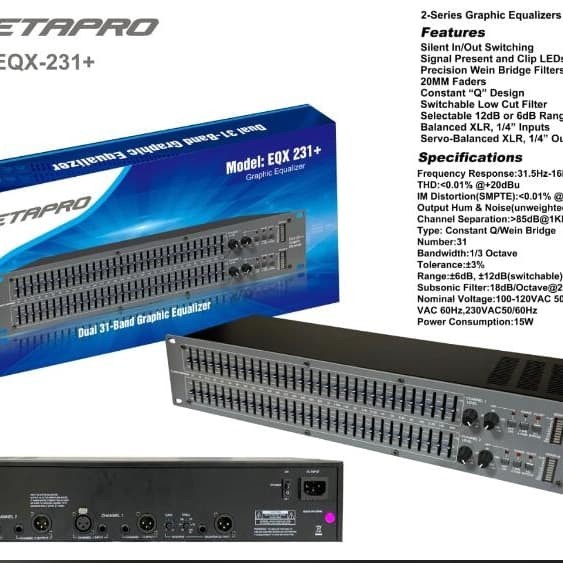 Jual EQUALIZER ZETAPRO EQX 231+ ORIGINAL EQX231 PLUS 231 OUT SUB