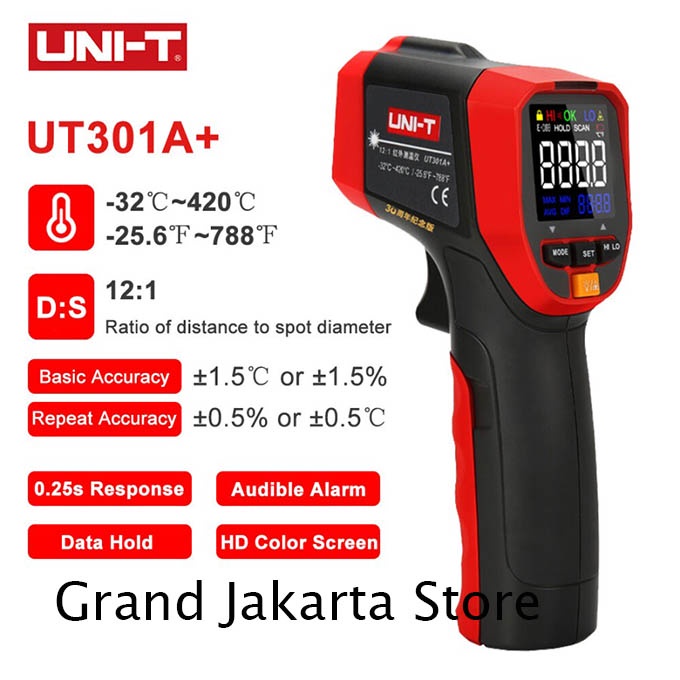 Jual Infrared Thermometer Uni T Ut301a Gun Termometer Unit Termogun