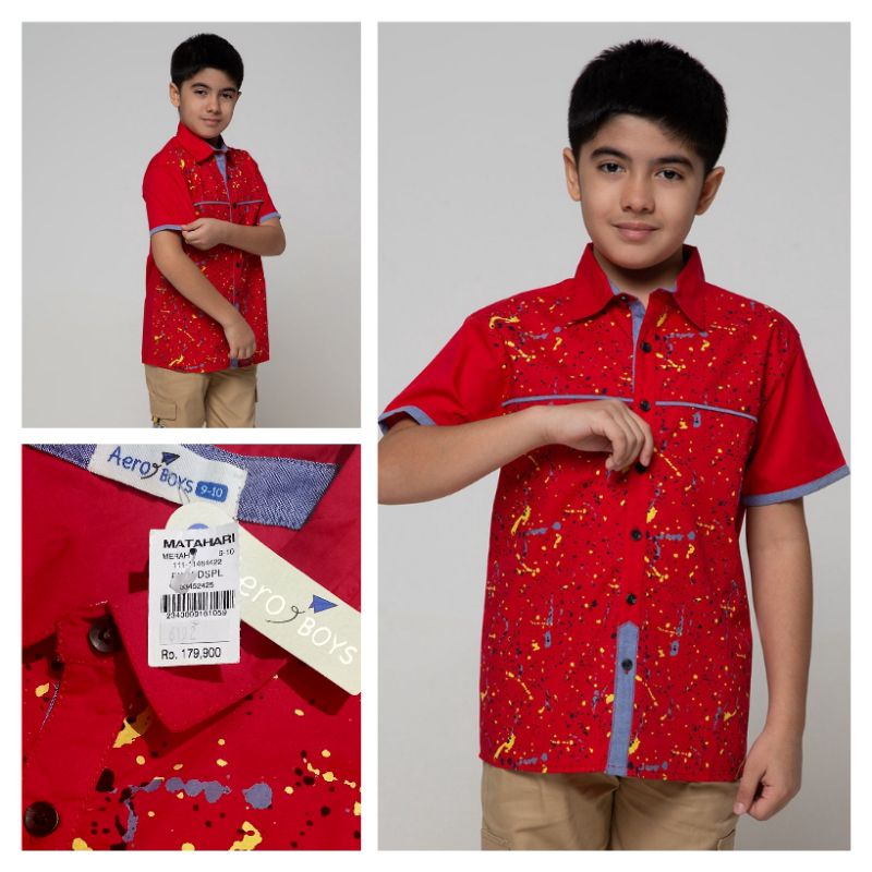 Nevada Para 3D Pocket Kemeja Anak Laki-laki