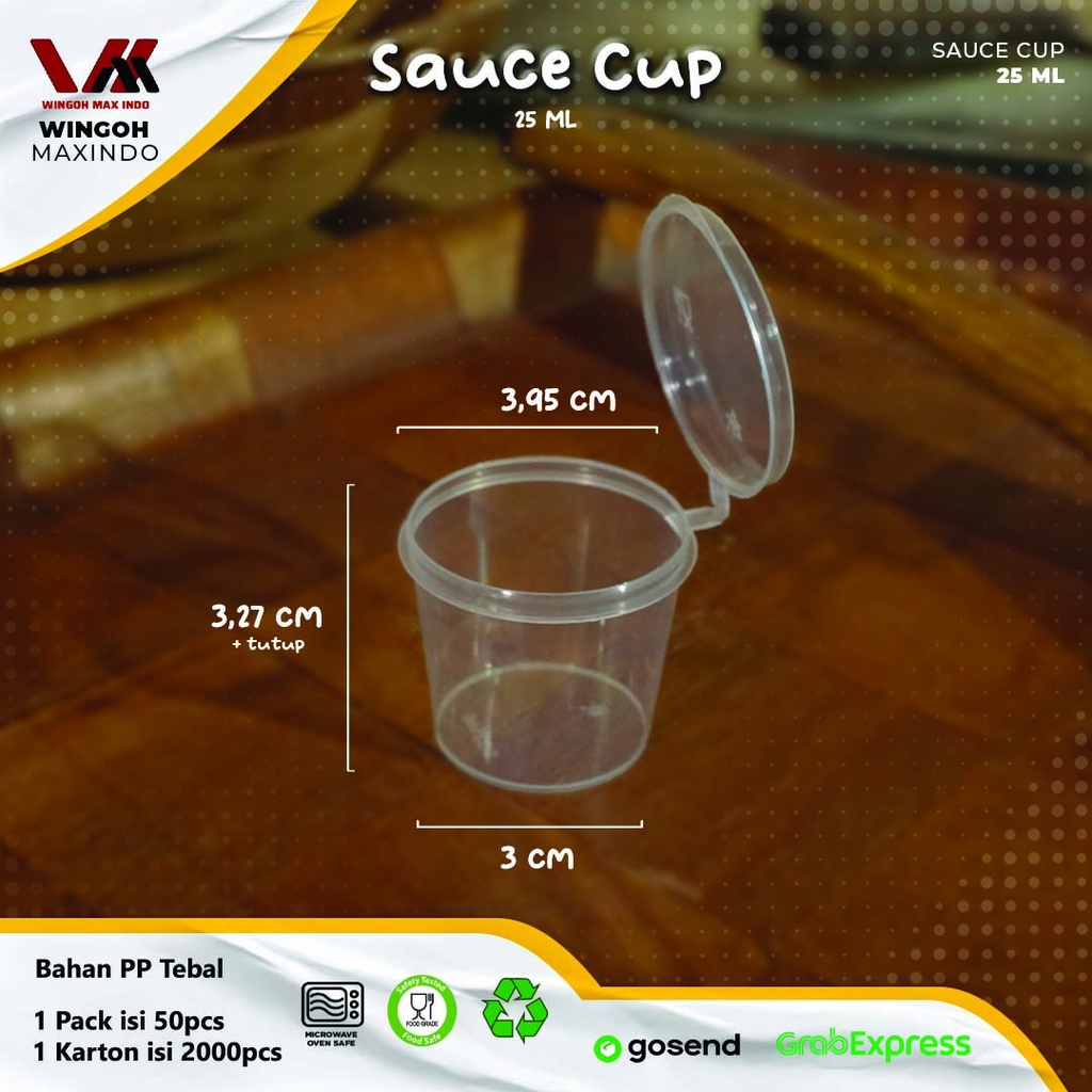 Jual Sauce Cup 25ml Sauce Cup Wingoh Thinwall Sambel Wadah Saos Sambel Isi 50 Pcs Per 7158