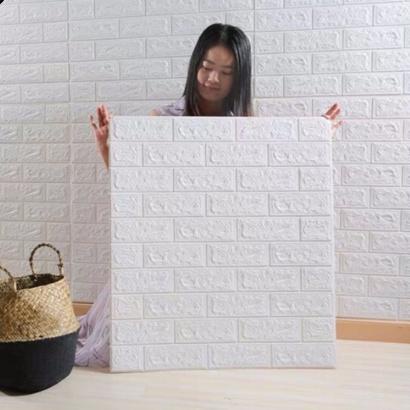 Jual Lagi Trend PALING PAKET 10 LEMBAR WALLPAPER 3D BATA PUTIH/ BRICK ...