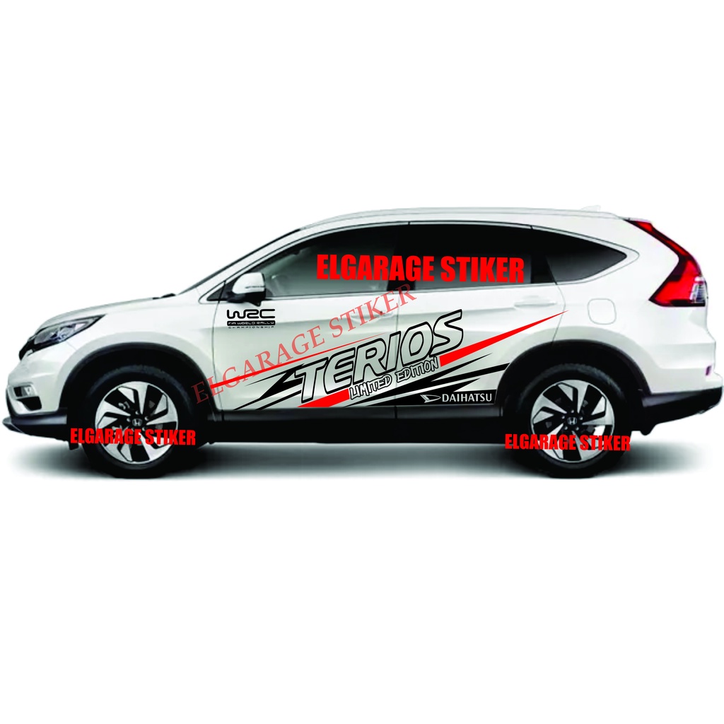 Jual Stiker Mobil Daihatsu Terios Cutting Stiker Body Samping Mobil