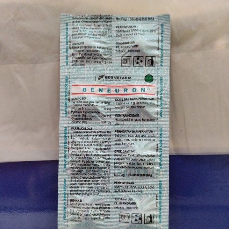Jual Beneuron - Vitamin Saraf Neurotropik - (Kesemutan Capek) | Shopee ...