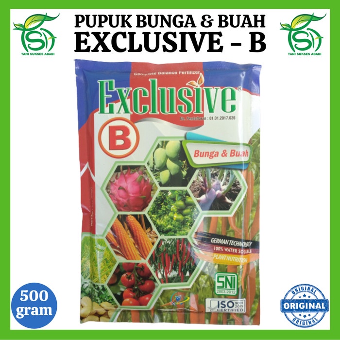 Jual EXCLUSIVE - B (500 Gram) - Pupuk Daun Masa Generatif (Bunga & Buah ...