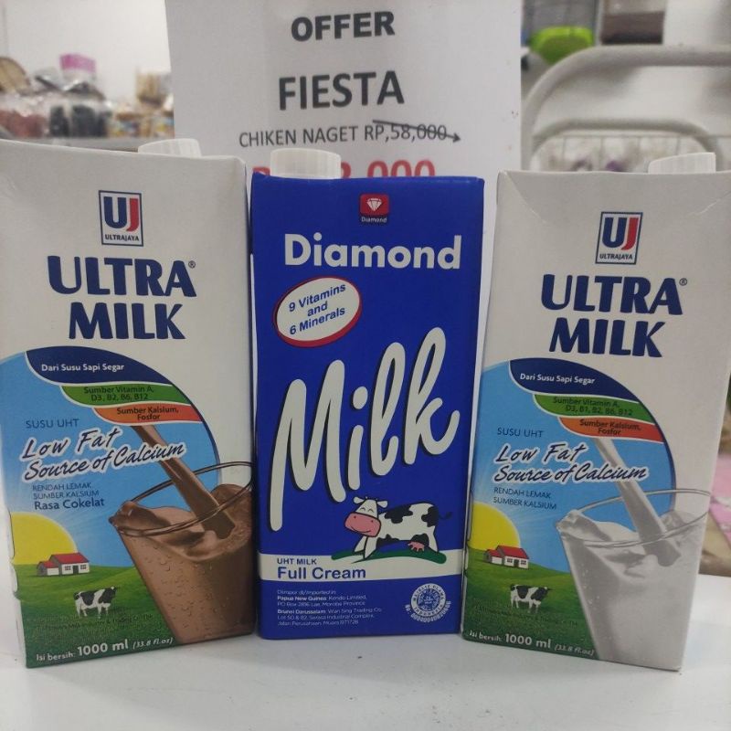 Jual Susu Uht Diamond Full Cream Susu Ultra Milk Low Fat Source Of Calcium Kemasan Liter Susu