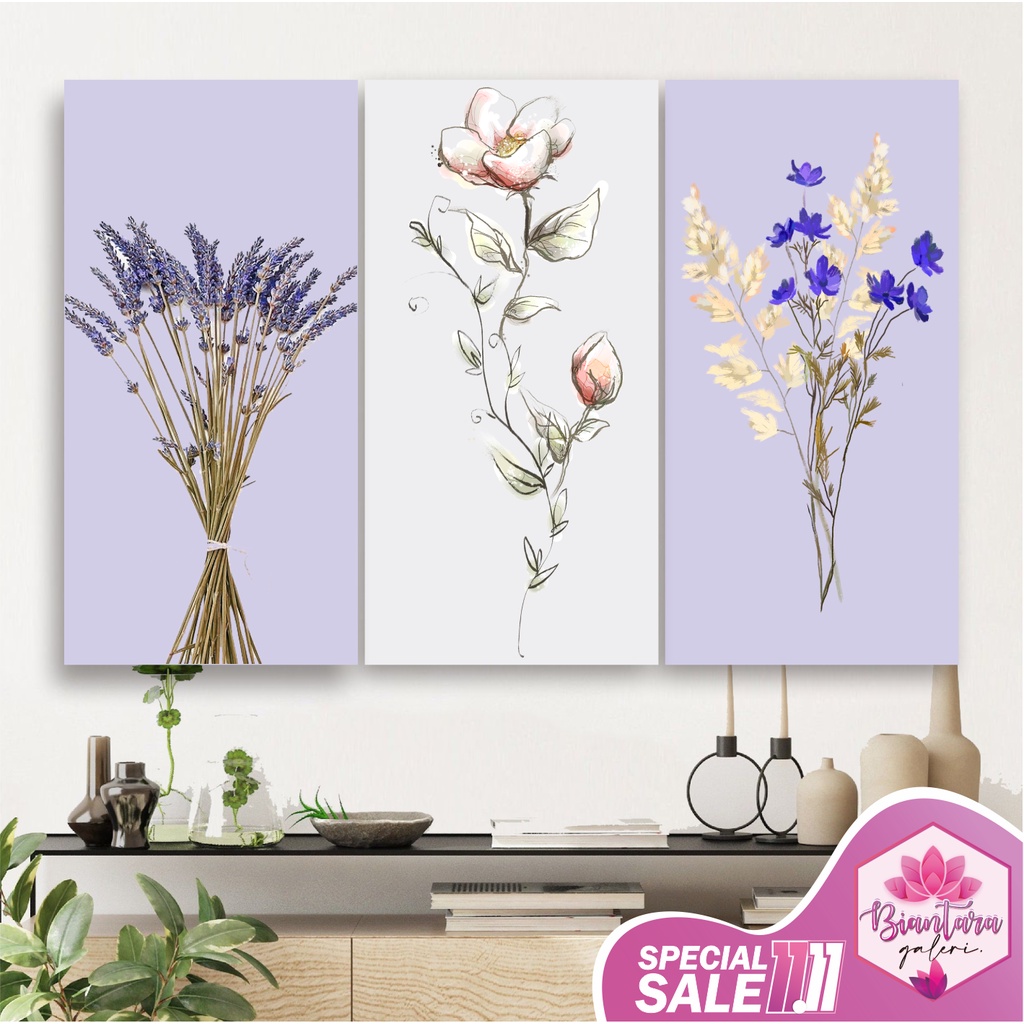 Jual Hiasan dinding motif bunga 15x30 cm super cantik plus papan MDF ...