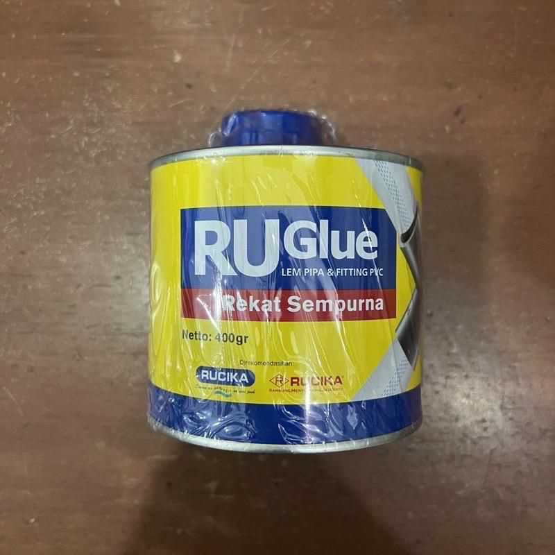 Jual Lem Pipa Pvc Kuas Kaleng Ruglue Rucika 400 Gram Shopee Indonesia