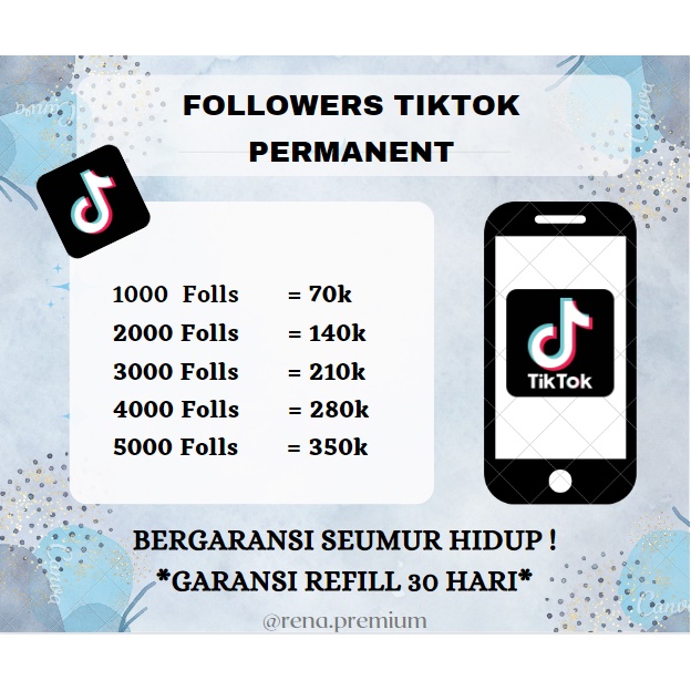 Jual Followers TIKTOK Permanent Bergaransii | Shopee Indonesia