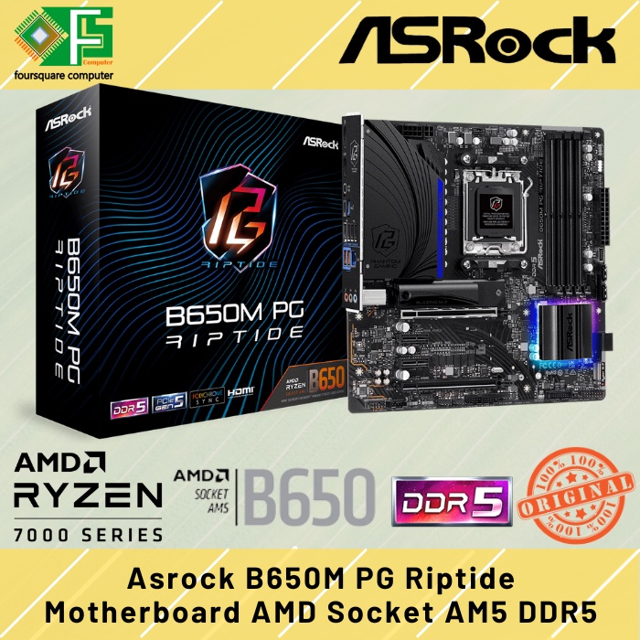 Jual Asrock B650M PG Riptide Motherboard AMD Socket AM5 DDR5 | Shopee ...