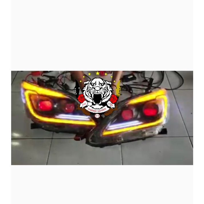 Jual Lampu Headlamp Depan Custom Innova 2012-2014 Doubel Projector ...