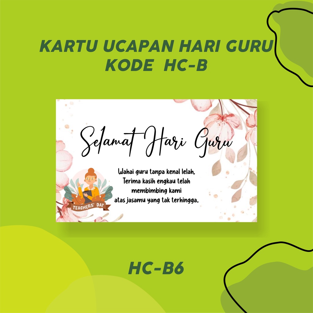 Jual [DILARANG ECER] KARTU UCAPAN SELAMAT HARI GURU/ TEACHER'S DAY