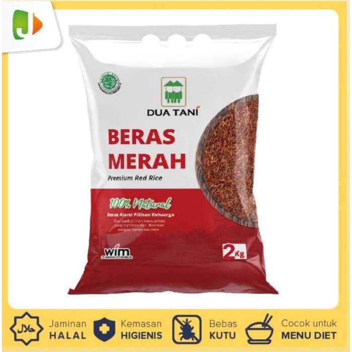 Jual Beras Dua Tani Beras Merah 2 Kg | Shopee Indonesia