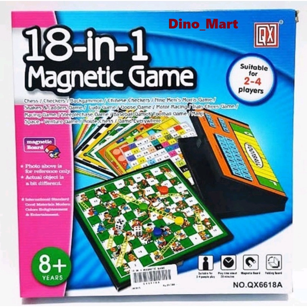 Jual 18 in 1 Magnetic Game Family Board Game Mainan Catur Ular Tangga Ludo  | Shopee Indonesia