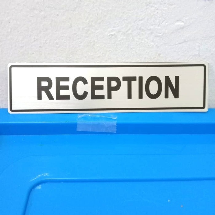 Jual sign label reception 4X18CM rambu label stiker sign | Shopee Indonesia