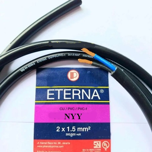 Jual Kabel ETERNA Isi 2x1,5 Mm Kabel Listrik Tembaga Kuningan / Kabel ...