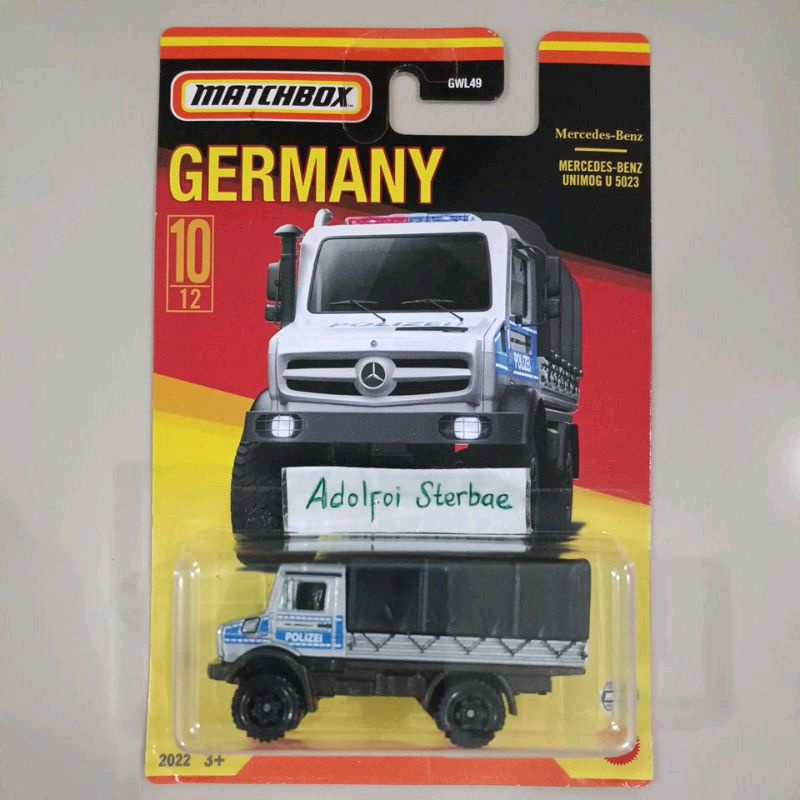 Matchbox Mercedes Unimog U5023 Jurassic World Dominion - Modellino 1:64 Nuovo In Confezione