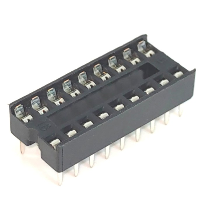Jual Socket IC DIP18 DIP-18 soket IC DIP 18 pin 18P Square Pitch 2.54mm ...