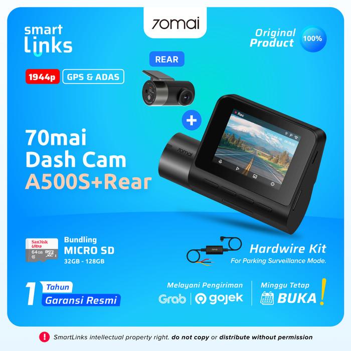 Jual Sensor Mobil 70Mai Dash Cam Pro Plus A500S 1944P - Gps Adas + Rear ...