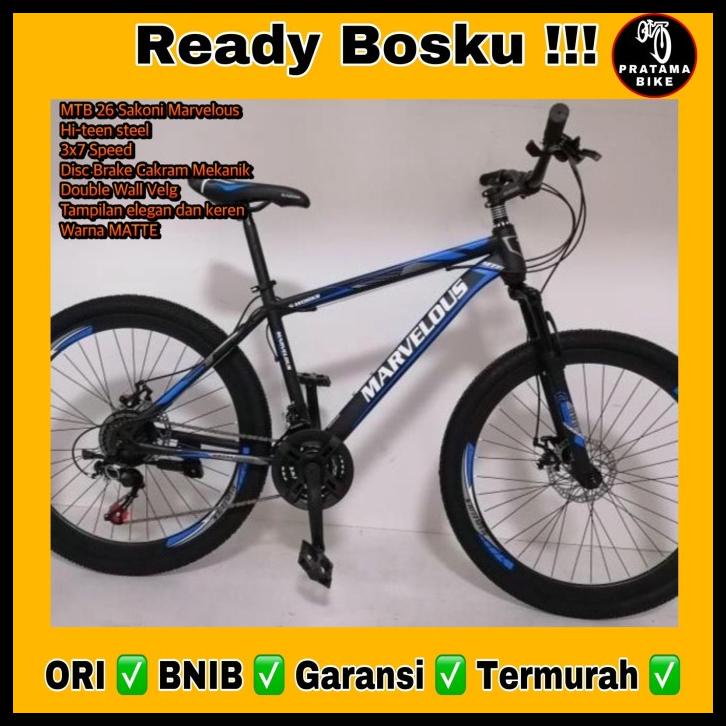 Jual Sepeda Gunung Mtb Ukuran 26 Sakoni Marvelous 21 Speed Terbaru ...