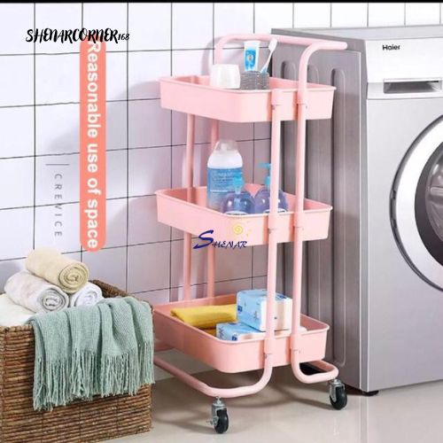 Jual Rak Troli Salon Susun Abs Rak Dapur Kamar Tidur Mand Rak Troli Lantai Roda Dorong