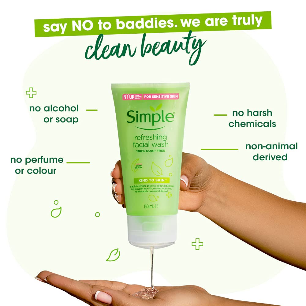 Jual Simple Kind to Skin Refreshing Face Facial Wash Gel / Sabun Cuci ...