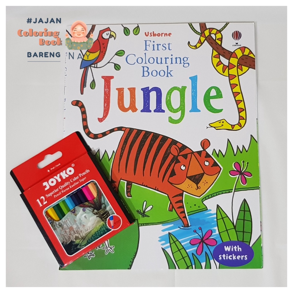 Jual Usborne Coloring Book Color ABC Jungle / Buku Mewarnai anak ABC