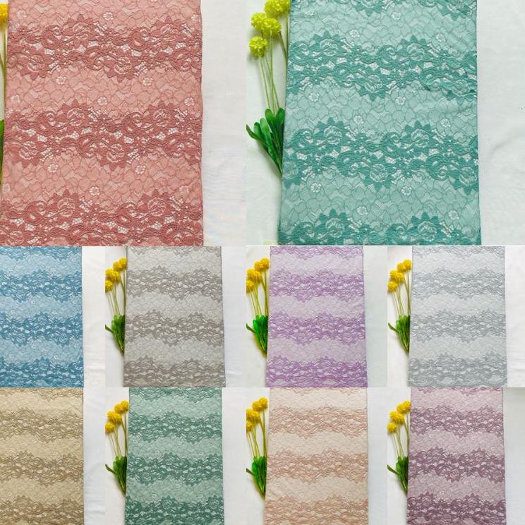 Jual Kain Brokat Lace Renda Stretch [PAN.18Oc22υ] | Shopee Indonesia