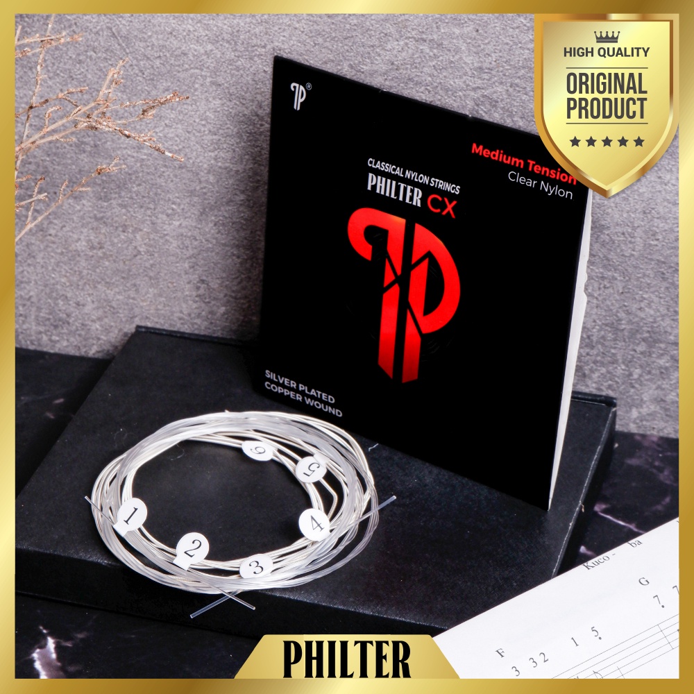 Jual Senar Gitar Klasik Nylon Silver Plated Copper Wound Philter CX ...