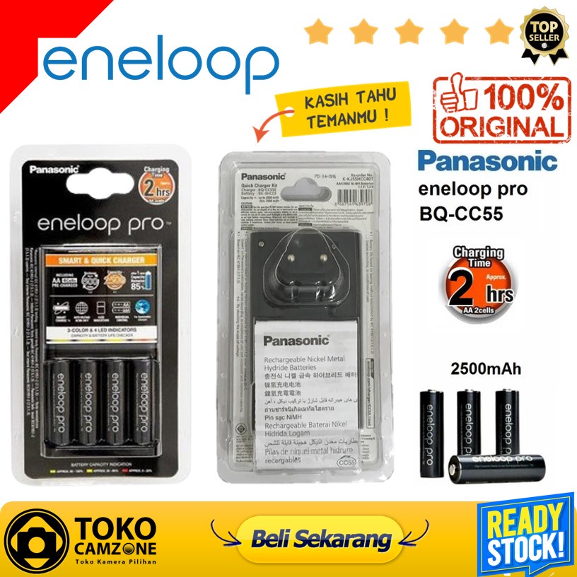 Jual Panasonic Eneloop Pro Smart And Quick Charger Aa 4pcs 2 Hr Battery