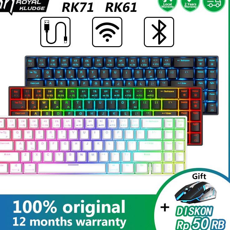 Jual id2i2Hw--RK61 RK71 Mechanical Keyboard Wireless Bluetooth 61 71 ...