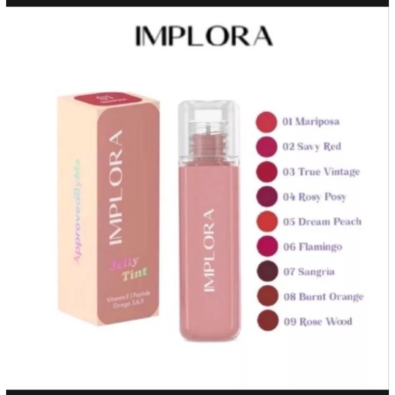 Jual IMPLORA JELLY TINT LIP TINT IMPLORA | Shopee Indonesia