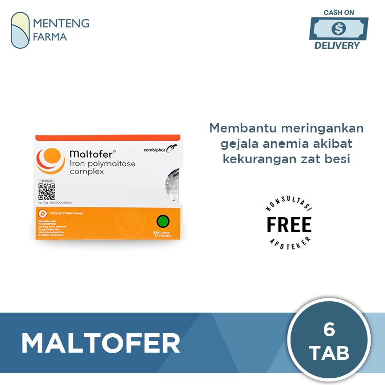 Jual Maltofer Tablet Kunyah 6 Tablet - Obat Anemia dan Kekurangan Zat
