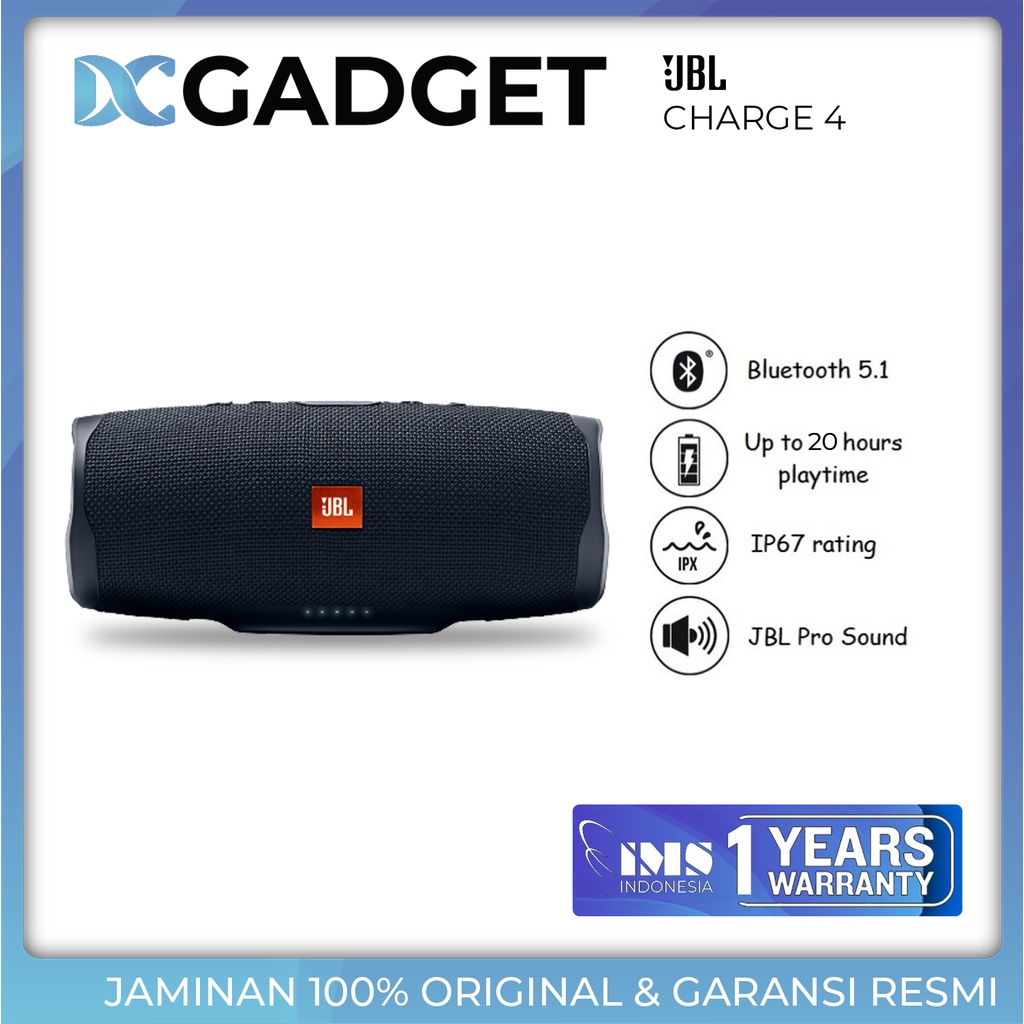 Jual Jbl Charge 4 Speaker Bluetooth Portable Original, Garansi Resmi IMS -  Merah - Jakarta Timur - Fajar Elektronika