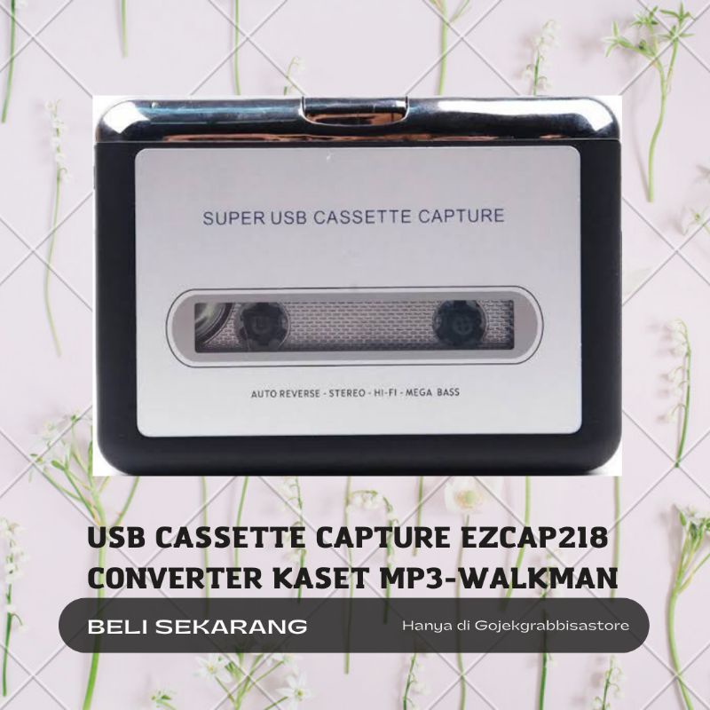 Jual USB Cassette Capture Ezcap 218 / Converter Kaset MP3 / Walkman