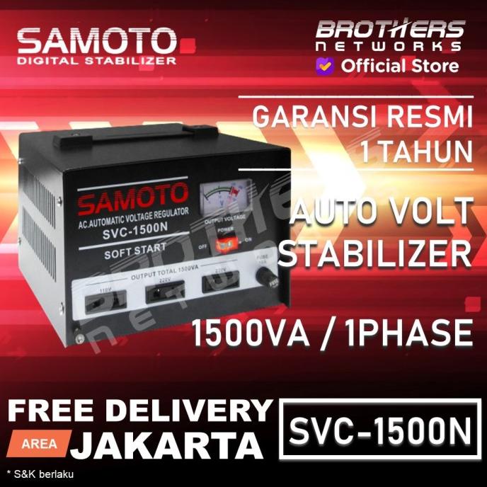 Jual Stabilizer / Stavolt Servo Motor Samoto 1500Va Utk Komputer, Kulkas Komponen Pc