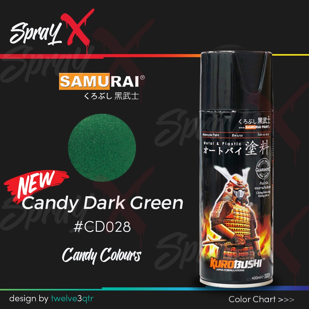 Jual SAMURAI PAINT NEW CANDY DARK GREEN CD028 / HIJAU TUA CANDY #CD028 ...