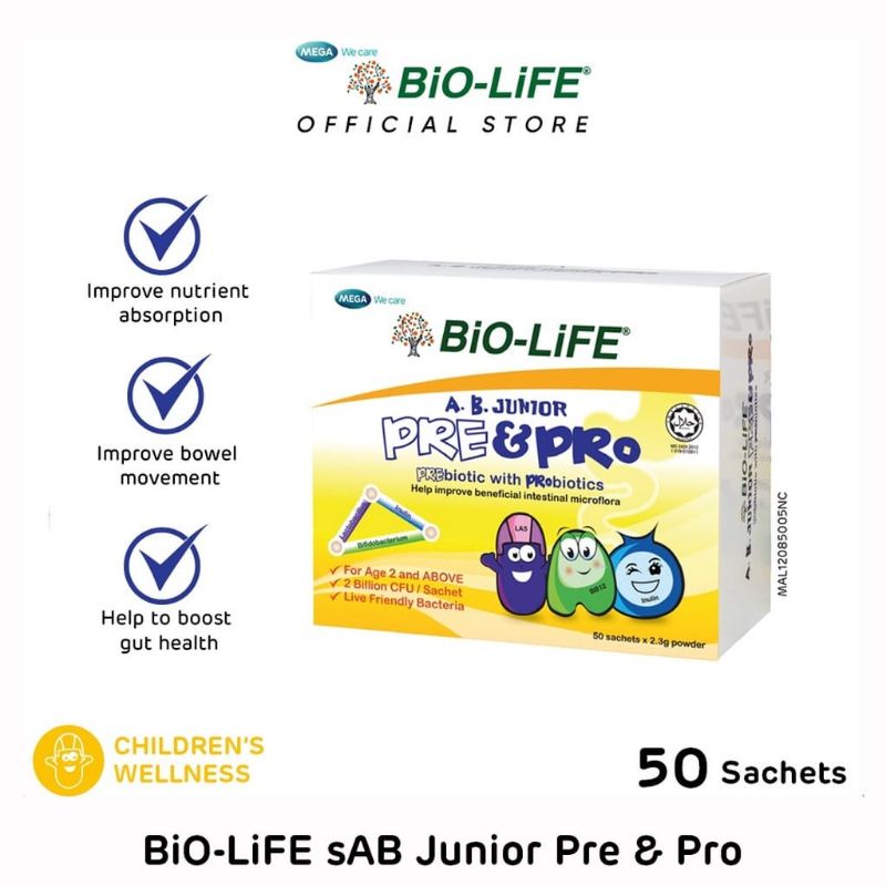 Jual Biolife A.B. Junior Probiotik Prebiotik Anak | Original Malaysia ...