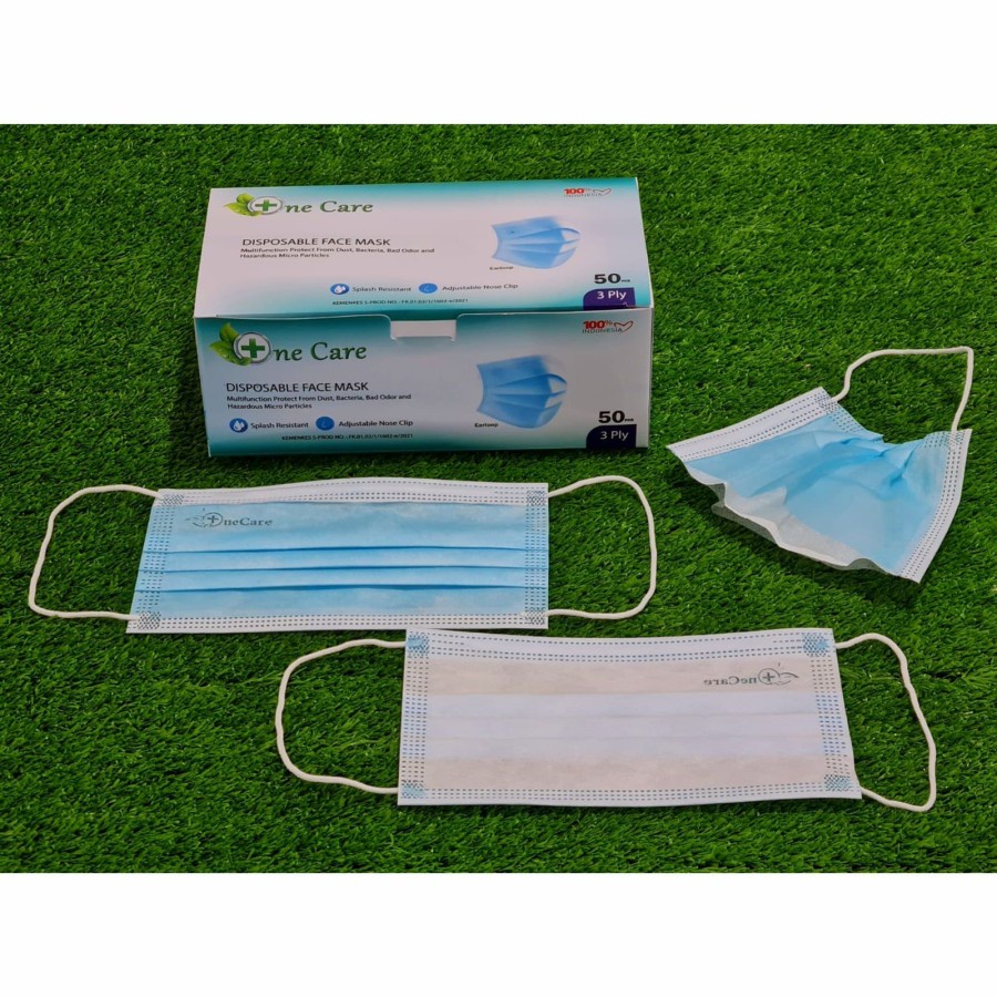 Jual Masker OneCare Indonesia Earloop One Care Lokal Kemenkes 3ply ...