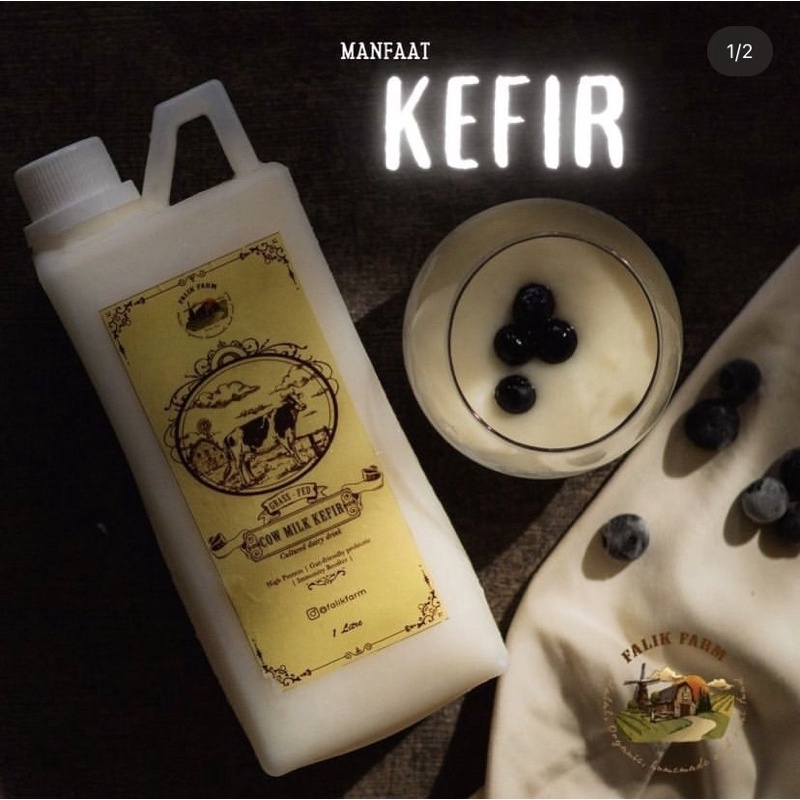 Jual KEFIR MILK 1Liter Pilih varian cow / goat grassfed milk Falik