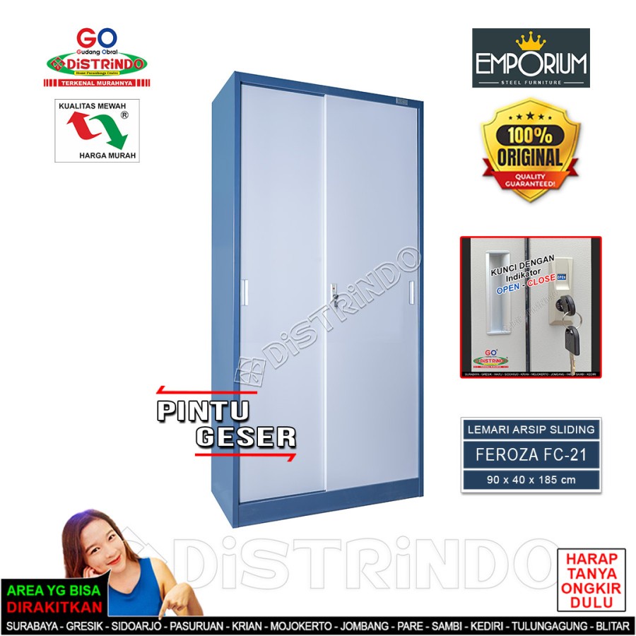 Jual DISTRINDO Lemari Besi Sliding / File Cabinet Full Plat Besi ...