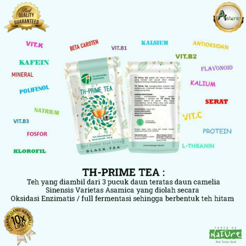 Jual TH Prime Tea Black Tea 1 pouch Isi 70 Gram Teh Kesehatan ...
