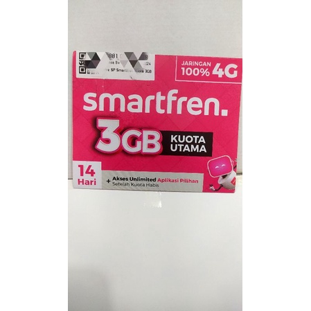 Jual Kartu Perdana Smartfren 3 GB 14 Hari Berlaku Nasional | Shopee ...