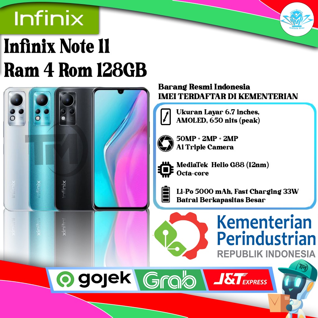 Jual Infinix Note 11 Ram 4 - 6 Rom 128GB | Shopee Indonesia