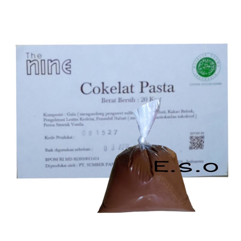 Jual selai coklat nine 500gr repck - cokelat pasta the nine | Shopee ...