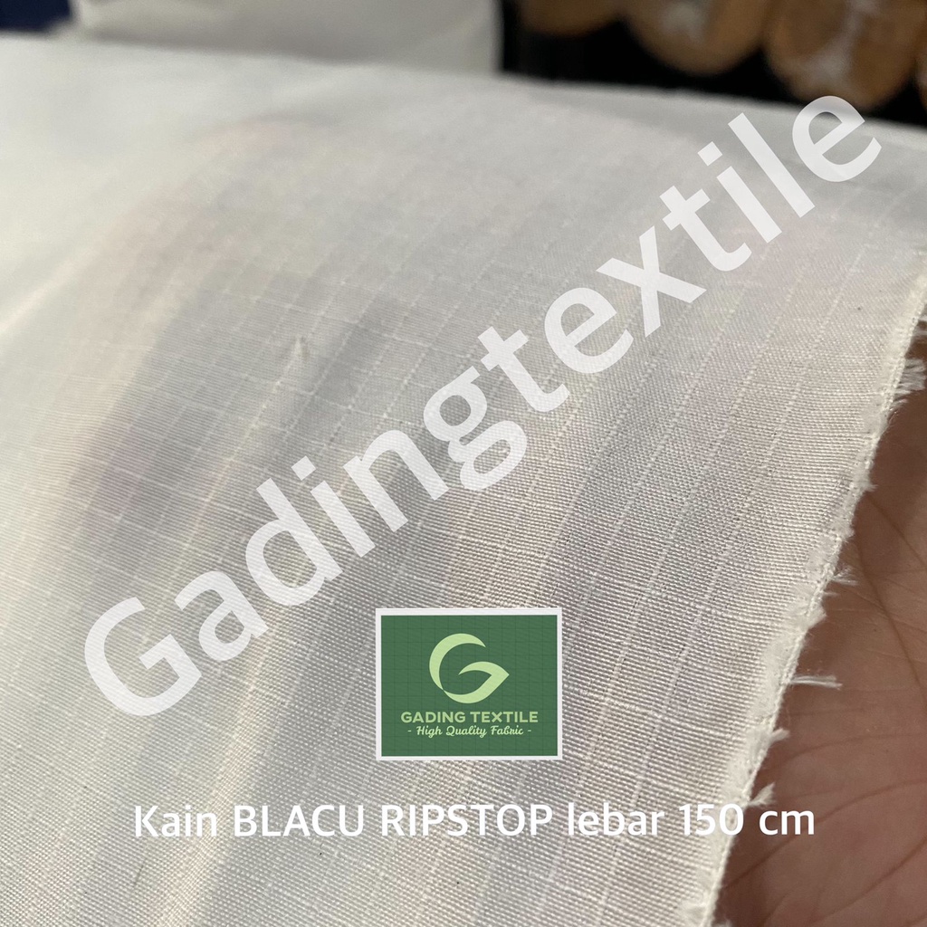 Jual ( per setengah meter ) kain BLACU RIPSTOP BW lebar 150 cm belacu ...