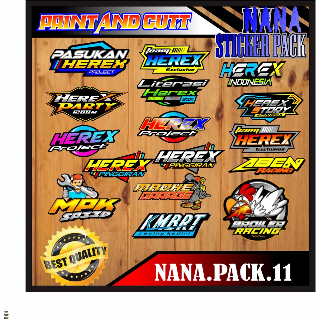 Jual STICKER PACK HEREX THAILOOK, HONDA GANK, RACERTEES, SSS, RCB ...