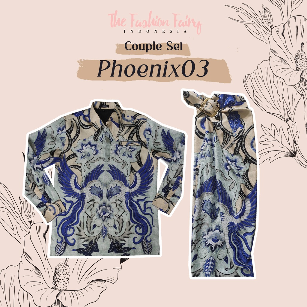 Jual COUPLESET MOTIF BATIK PHOENIX03 | Shopee Indonesia