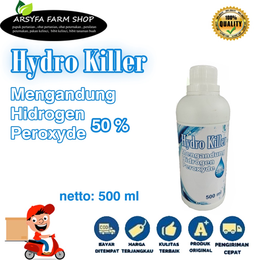 Jual Hydro Killer Mengandung Hidrogen Peroxyde H2O2 50 500ml Shopee