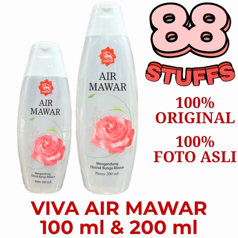 Jual Viva Air Mawar 100 Ml And 200 Ml Toner Penyegar And Campuran Lulur